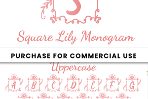 Square Lily Monogram
