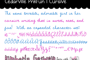 Cedarville Pnkfun1 Cursive
