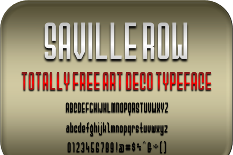 Saville Row NBP Font