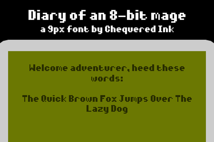 Diary of an 8-bit mage Font